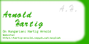 arnold hartig business card